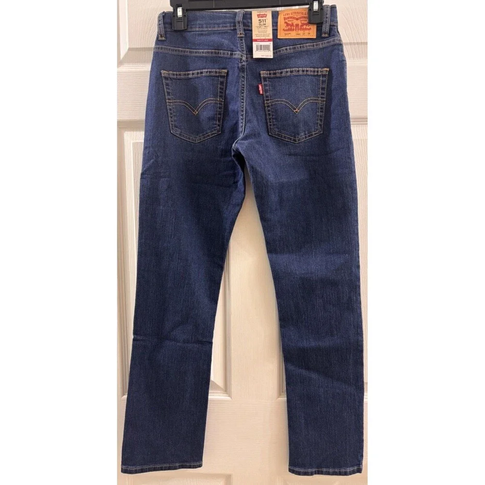 Boys Levi's 511 Slim Fit Jeans Size 14 (27x29) New With Tags